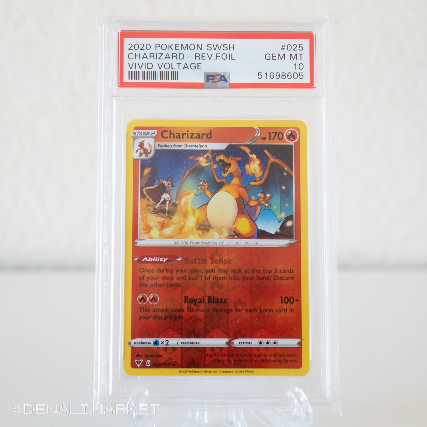 Charizard Vivid Voltage Reverse Holo 25/185 PSA 10