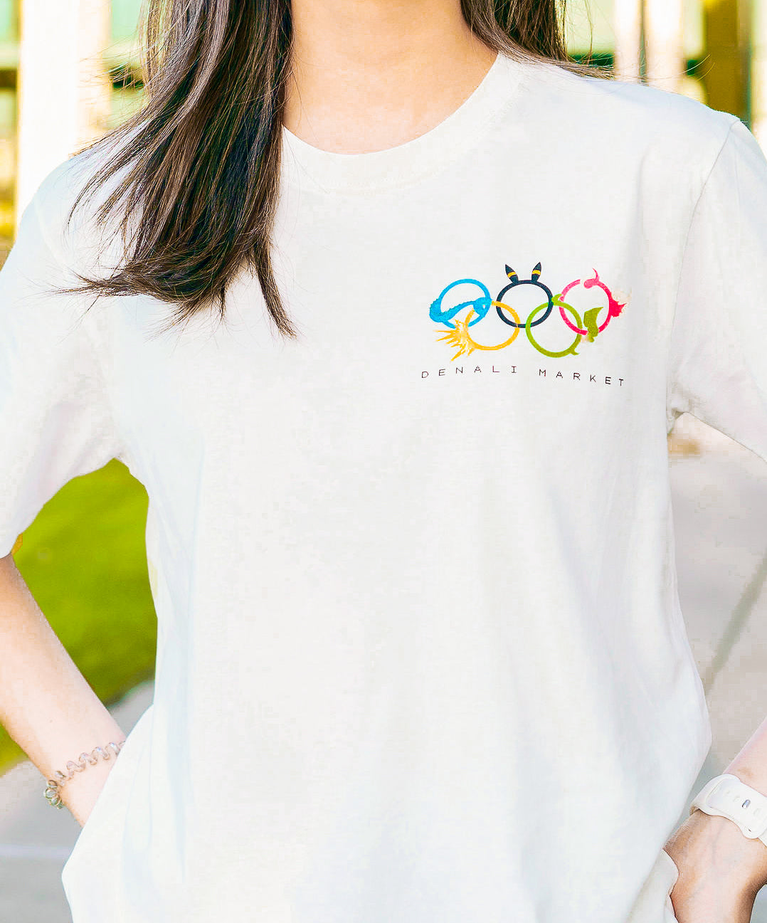 Eeveelympics x Denali Market Cream Logo Tee
