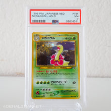 Load image into Gallery viewer, 1999 Meganium Japanese Holo Neo 1 #154 PSA 7
