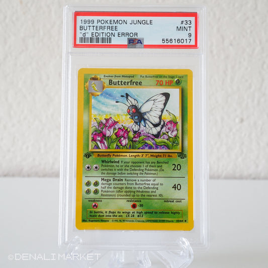 Butterfree "d" Error 1st edition 33/64 Jungle PSA 9