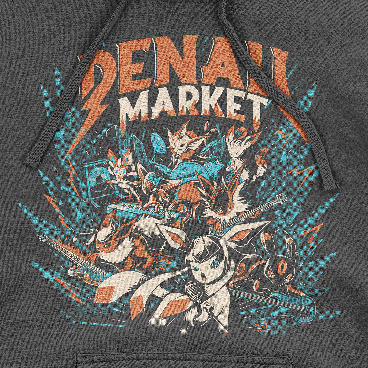 Eeveelutions Denali Market Rock Band Hoodie